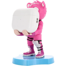 Exquisite Gaming Figurine Fortnite Cuddle Team Leader Cable Guys - Support pour écouteurs et smartphone - 11 cm - Licence officielle