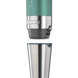Sencor SHB 5601GR-EUE3 Mixeur Plongeant 4 en 1 1200W - Moteur Ultra Silencieux, Technologie Titanium QuadBlade, Accessoires Inox (Gobelet, Hachoir, Fouet)
