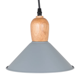 Lampe Suspendue "Laura" Métal et Bois avec Cable Réglable [SKD-P134-G]