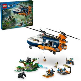 Lego 60437 Helicóptero del Explorador de la Selva al Campamento Base, City, 8 años