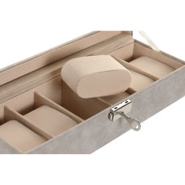 Boîte à bijoux Home ESPRIT Gris Gris foncé Polyuréthane Bois MDF 30 x 10 x 8 cm