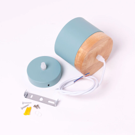 Lampe Suspendue "Mikayla" Métal Bois Moderne Référence SKD-P1010-OG