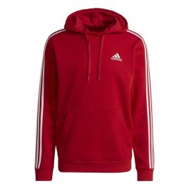 Sweat à capuche homme Adidas Essentials Fleece Rouge
