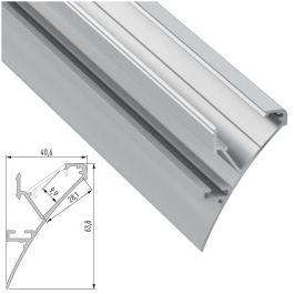 Profil Aluminium LOGI 2,02M - Lacado Blanco