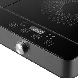 Sencor SCP 4201GY Plaque de cuisson à double induction 2 foyers, 3500 W, écran LCD, gris, commandes tactiles, surface en verre céramique