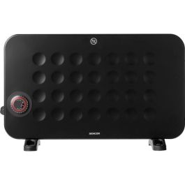 SENCOR SCF 2101BK - Radiateur électrique convecteur mobile, 2000 W, 3 niveaux chauffage, thermostat réglable, minuterie 24h, Noir