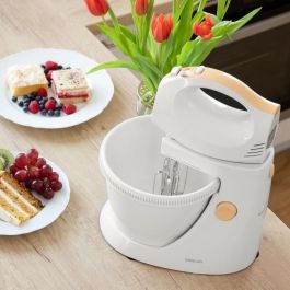 Sencor SHM 5330-EUE3 Batteur à main 500 W avec bol rotatif, 5 vitesses, bouton Pulse Max et accessoires pour battre et pétrir - Blanc