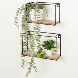 Étagère Max Home Fer Bois MDF (2 Unités)