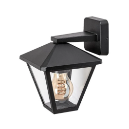 RABALUX Applique Extérieure Paravento 1xE27 IP44 Noir Aluminium Noir Métal Noir Verre Transparant RAB-7147