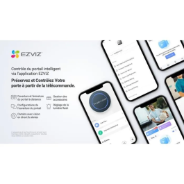 EZVIZ Kit Moteur de Portail Coulissant Connecté HG2 600 Pro - Motorisation jusqu'à 600 kg, Contrôle Smartphone, Sécurité Anti-Écrasement