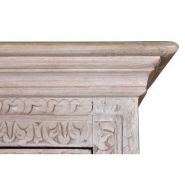 GINER Y COLOMER BAKRA Armoire 2 portes en bois de manguier massif finition blanc lavé - 190 x 97 x 50 cm