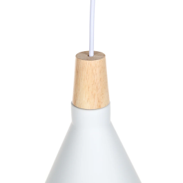 Jordan Lampe Suspendue Métal et Bois SKD-P2002-S-W Moderne