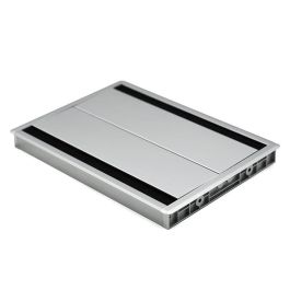 HERRAJES ALK Pasacable con Tapa Amortiguador Doble Plata con Amortiguación Medidas 300x215x25mm