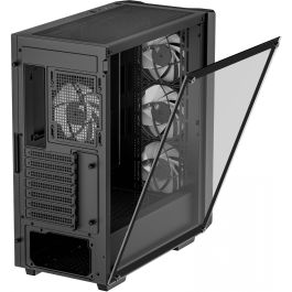 DeepCool Boîtier PC Gamer CC560 ARGB V2 - Midi-Tower Noir, Verre Trempé, 4 Ventilateurs ARGB, Support ATX/micro-ATX/Mini-ITX, Gestion des Câbles, Filtre Anti-Poussière