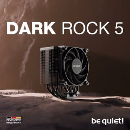 be quiet! Dark Rock 5 Ventirad pour processeur Intel et AMD, Refroidisseur d'air mono tour, Noir, Compatible LGA 1700, 1200, 115x, AM5, AM4