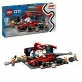 LEGO 60443 City Parada en boxes de F1 avec voiture Ferrari - Jouet pour enfant 6 ans