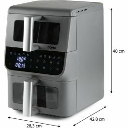 Domo Airfryer DO550FR Friteuse sans huile Double cuve 3,5 L + 6,5 L 10 programmes 2500W