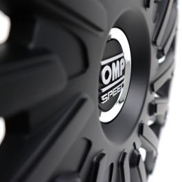 OMP Speed Jeu de 4 enjoliveurs Stinger Noir-Argent 14" OMPS07021412