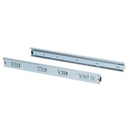 Emuca Lot de 5 coulisses pour tiroirs, roulement à billes, hauteur 45mm, profondeur 650mm, sortie totale, zingué