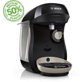 Bosch TAS109E Tassimo Happy - Machine à café multi-boissons 1400 W - 0,7 L - Nettoyage automatique - 50% plastique recyclé - Noir et Crème