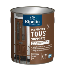 Ripolin - Peinture multi-supports 2 litres - Bois, fer, aluminium, béton, PVC - Mat - Teinte Châtaigner RAL 8007 - Résistante aux intempéries et à l'humidité Precio: 64.7900004. SKU: B1695BBCSS
