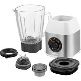 Sencor Blender SBL 4871WH - Mélangeur multifonction 800W avec pichet verre 1.5L, écran LCD, 4 lames inox pour soupes et milkshakes