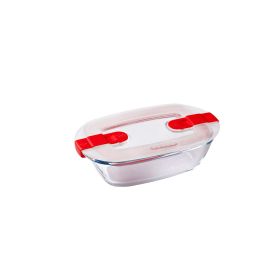 Pyrex COOK & HEAT Boîte Rectangulaire en Verre avec Couvercle 17 x 10 cm