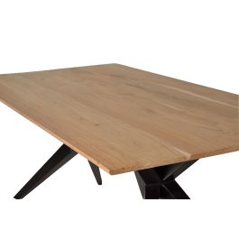 GINER Y COLOMER Table de Salle à Manger en Bois d'Acacia et Métal - Couleur Naturel et Noir
