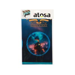 Mantel Rectangulaire Thème École de Magie 183 x 132 cm avec Écusson et Silhouettes pour Table, Anniversaire Enfant, Décoration Fête