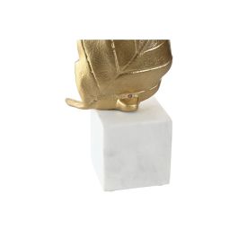 Figurine Décorative Home ESPRIT Blanc Doré Feuille d'une plante 20 x 7 x 22 cm