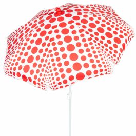 Parasol de plage Aktive Rouge 200 x 205 x 200 cm (6 Unités)