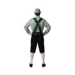Déguisement Allemand Homme Adulte Taille XL, Noir - Costume Carnaval Oktoberfest - Chemise et Pantalon en Polyester Vert