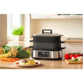 Sencor SPR 6300BK - Mijoteuse et grill multifonction 6 litres, Noir, 5 programmes, 40 a 200 degres C, ecran LED - Pour mijoter, griller et cuire a la vapeur