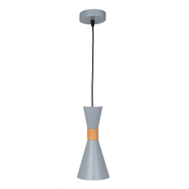 Lampe Suspendue Métal et Bois "Gracelyn" SKD-P138-B, Design Moderne et Décontracté