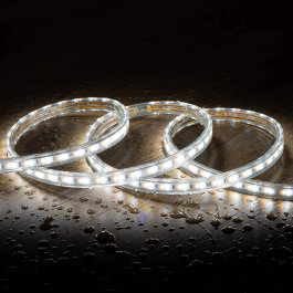 Tira Flexible LED 12W/M 220VAC 120LEDs/M SMD5730 IP65 CCT 50 Metros