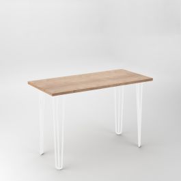 Emuca Lot de 4 pieds Hairpin de 3 fils par table, hauteur 710mm, Acier, Peint en blanc