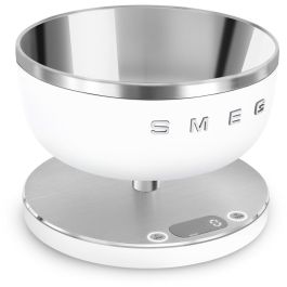 SMEG KSC01WHMWW Balance de cuisine électronique, 5 kg, 1 g, Blanc