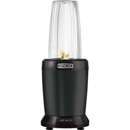 Sencor SNB 4303BK Blender Smoothie Extra Puissance 1200 W avec Accessoires, Bol 1 L et 0.8 L, 6 Lames Titane Inox pour Soupes, Cocktails, Aliments Bébé