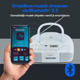 Medion Radio CD K7 FM 2x3W RMS Azul AAAPE16805