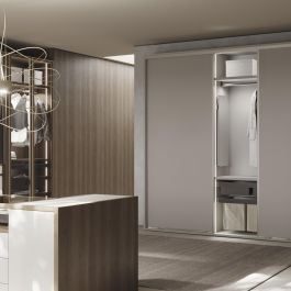 Emuca Rack avec glissières à extension totale et à fermeture douce pour accessoires d'armoire Quartz, 837-863mm, Aluminium et plastique, Titane