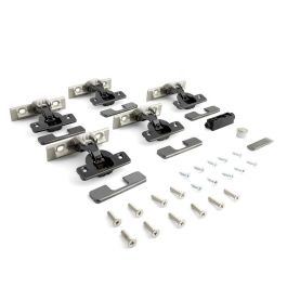 BORTOLUZZI Kit Exedra Push Y Smove pour Portes Escamoteables, Finition Nickel ou Titane, Modèles 705.341 à 705.344