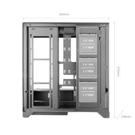 Boîtier ATX semi-tour Mars Gaming MCLCDX Noir