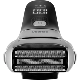 Sencor SMS 0900BK Rasoir électrique avec tondeuse intégrée - 2 lames en acier inoxydable - Jusqu'à 90 min d'autonomie - Recharge rapide 1,5 h - Lavable IPX6 - Affichage LED