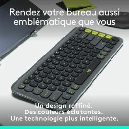 Logitech Clavier sans fil Pop Keys AZERTY Graphite