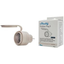 Shelly Plug & Play "Outdoor Plug S Gen3" Zwischenstecker für draußen 12A Messfunktion WLAN Matter BT