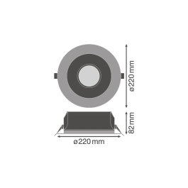 LEDVANCE LVE-4058075459250 Downlight LED 21W 2400Lm 3000K Blanco Cálido IP54/IP20