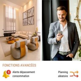 Mini prise intelligente - KONYKS - Priska Max Black FR - Wi-Fi+BT - 16A - Blanc