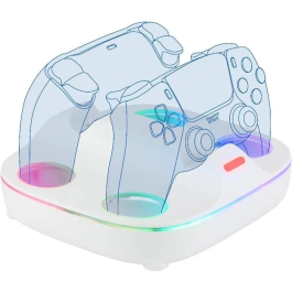 Konix Station de Recharge pour 2 Manettes DualSense PS5 - Charge Rapide en 3h - Connecteurs Magnétiques - Éclairage RGB - Blanc Precio: 42.3. SKU: B1HYXASR6F