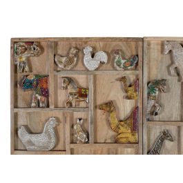 GINER Y COLOMER Meuble de rangement en bois de manguier peint à la main, multicolor - 170 cm x 90 cm