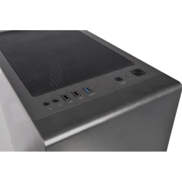 Thermaltake S100 Noir - Boîtier PC Micro-ATX Mini Tour - Sans alimentation - Format Micro-ATX/Mini-ITX - Ventilateur 120 mm - USB 3.0 - Vitre trempée